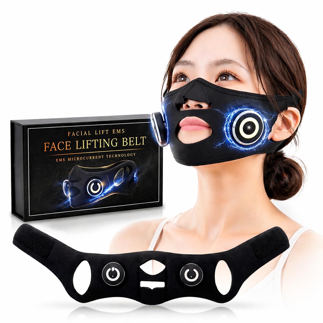 Amazon.co.jp: 小顔EMS EMSフェイス用EMS フェイスリフト トレーニング